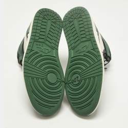 مملوكة مسبقًا Air Jordans Air Jordan 1 Size 46 Green/White Leather High Top Sneakers