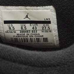 مملوكة مسبقًا حذاء رياضي إير جوردان 4 ريترو جلد أسود/شامواه برباط مقاس 43