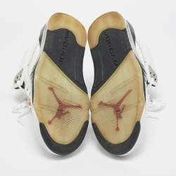 مملوكة مسبقًا Air Jordans Jordan 5 Retro Size 43 White Leather High Top Sneakers