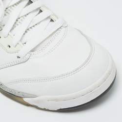 مملوكة مسبقًا Air Jordans Jordan 5 Retro Size 43 White Leather High Top Sneakers