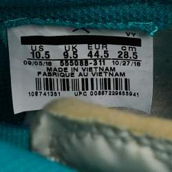 Pre Owned حذاء رياضي اير جوردن جوردن 1 ريترو هاي جلد أخضر/أبيض مقاس 44.5