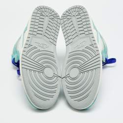 Pre Owned حذاء رياضي اير جوردن جوردن 1 ريترو هاي جلد أخضر/أبيض مقاس 44.5