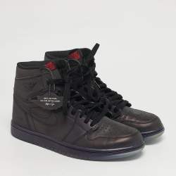 مملوكة مسبقًا Air Jordans Jordan 1 Retro Zoom Fearless Size 44.5 Purple Iridescent Faux Leather High Top Sneakers