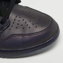 مملوكة مسبقًا Air Jordans Jordan 1 Retro Zoom Fearless Size 44.5 Purple Iridescent Faux Leather High Top Sneakers