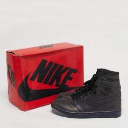 مملوكة مسبقًا Air Jordans Jordan 1 Retro Zoom Fearless Size 44.5 Purple Iridescent Faux Leather High Top Sneakers