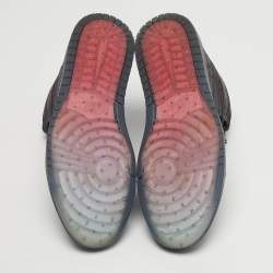 مملوكة مسبقًا Air Jordans Jordan 1 Retro Zoom Fearless Size 44.5 Purple Iridescent Faux Leather High Top Sneakers