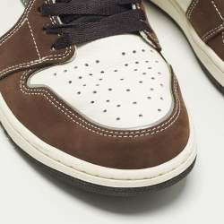 مملوكة مسبقًا حذاء رياضي اير جوردن جوردن 1 ريترو هاي جلد أخضر/أبيض مقاس 44.5