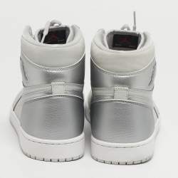 مملوكة مسبقًا حذاء رياضي آير جوردانز 1 هايتوب جلد أسود/أخضر داكن مقاس 42.5