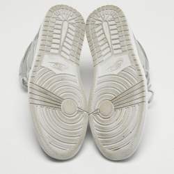 مملوكة مسبقًا حذاء رياضي آير جوردانز 1 هايتوب جلد أسود/أخضر داكن مقاس 42.5