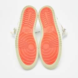 Pre Owned حذاء رياضي اير جوردان 1 مرتفع العنق جلد وزخرف متعدد الألوان مقاس 44.5