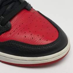 Pre Owned حذاء رياضي اير جوردان 1 ريترو جوردان جلد أخضر/أسود بعنق مرتفع مقاس 45