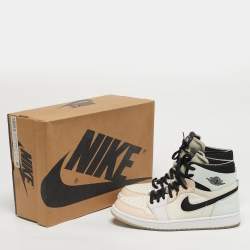 Pre Owned Air Jordans 1 Zoom Air Size 44 Multicolor Leather and Net High Top Sneakers