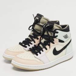 Pre Owned Air Jordans 1 Zoom Air Size 44 Multicolor Leather and Net High Top Sneakers