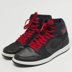 Pre Owned حذاء رياضي أير جوردان 1 ميد جلد وزبدي وردي/أبيض مقاس 40.5