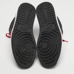 Pre Owned حذاء رياضي أير جوردان 1 ميد جلد وزبدي وردي/أبيض مقاس 40.5