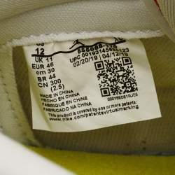 مملوكة مسبقًا Air Jordans Jordan 1 Retro High First Class Flight Size 46 White/Yellow Leather High Top Sneakers