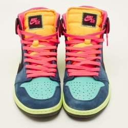 مملوكة مسبقًا Air Jordans Jordan 1 Retro Tokyo Bio Hack Size 45.5 Multicolor Nubuck Leather High Top Sneakers