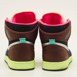 مملوكة مسبقًا Air Jordans Jordan 1 Retro Tokyo Bio Hack Size 45.5 Multicolor Nubuck Leather High Top Sneakers
