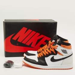 مملوكة مسبقًا Air Jordans Jordan 1 Retro Electro Orange Size 45 Multicolor Leather High Top Sneakers