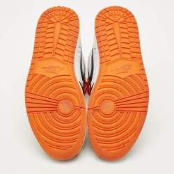 مملوكة مسبقًا Air Jordans Jordan 1 Retro Electro Orange Size 45 Multicolor Leather High Top Sneakers