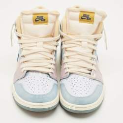 مملوكة مسبقًا Air Jordans Jordan 1 Zoom Air CMFT Celestine Blue Size 45 Multicolor Nubuck and Leather High Top Sneakers