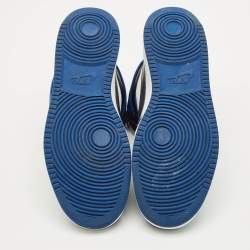 مملوكة مسبقًا Air Jordans Jordan 1 Retro AJKO Storm Blue Size 45 Multicolor Canvas and Leather High Top Sneakers