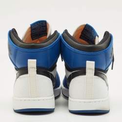 مملوكة مسبقًا Air Jordans Jordan 1 Retro AJKO Storm Blue Size 45 Multicolor Canvas and Leather High Top Sneakers