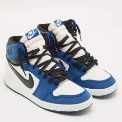 مملوكة مسبقًا Air Jordans Jordan 1 Retro AJKO Storm Blue Size 45 Multicolor Canvas and Leather High Top Sneakers