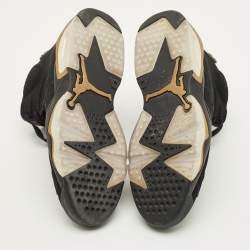 Pre Owned Air Jordans Jordan 6 Retro DMP Size 45 Black Nubuck Leather High Top Sneakers