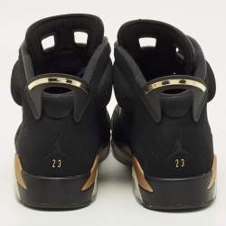 Pre Owned Air Jordans Jordan 6 Retro DMP Size 45 Black Nubuck Leather High Top Sneakers