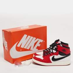 Pre Owned Air Jordans Jordan 1 Retro AJKO Chicago Size 45 Multicolor Canvas and Leather High Top Sneakers