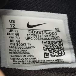 مملوكة مسبقًا Air Jordans Jordan 1 Retro Golf Shadow Size 46 Black/Grey Leather Low Top Sneakers