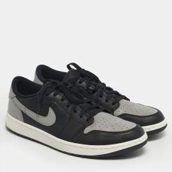 مملوكة مسبقًا Air Jordans Jordan 1 Retro Golf Shadow Size 46 Black/Grey Leather Low Top Sneakers