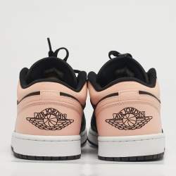 مملوكة مسبقًا حذاء رياضي إير جوردانز جوردان 1 منخفض بريد تو جلد أسود/أحمر مقاس 45