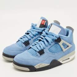 Pre Owned حذاء رياضي إير جوردن جوردن 4 ريترو بريد جلد أسود مقاس 45