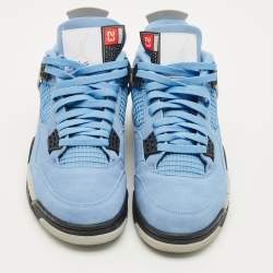 Pre Owned حذاء رياضي إير جوردن جوردن 4 ريترو بريد جلد أسود مقاس 45