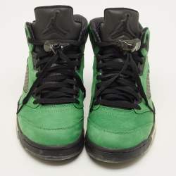 مملوكة مسبقًا Air Jordans Jordan 5 Retro SE Oregon Size 44.5 Green Nubuck Leather High Top Sneakers