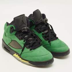 مملوكة مسبقًا Air Jordans Jordan 5 Retro SE Oregon Size 44.5 Green Nubuck Leather High Top Sneakers