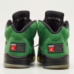 مملوكة مسبقًا Air Jordans Jordan 5 Retro SE Oregon Size 44.5 Green Nubuck Leather High Top Sneakers