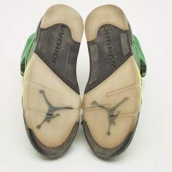 مملوكة مسبقًا Air Jordans Jordan 5 Retro SE Oregon Size 44.5 Green Nubuck Leather High Top Sneakers
