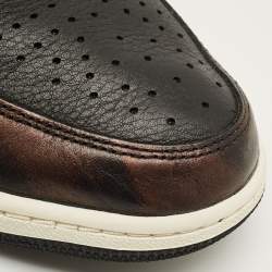 مملوكة مسبقًا Air Jordans Jordan 1 Retro Light Army Rust Shadow Patina Size 45 Multicolor Leather High Top Sneakers