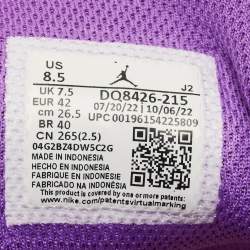 Pre Owned Air Jordans Jordan 1 Size 42 Tricolor Leather Mocha High Top Sneakers