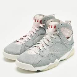 Pre Owned حذاء رياضي إير جوردانز جوردان 7 ريترو رفلكشن أوف أ تشامبيون جلد صناعي فضي مقاس 47.5