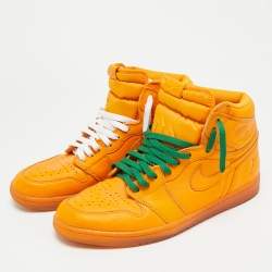 Pre Owned حذاء رياضي إير جوردن جوردان 1 ريترو هاي جاتوريد أورانج ليد برتقالي مخصر مقاس 46