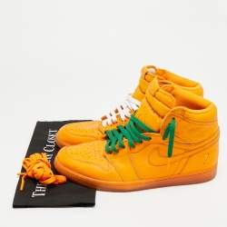 Pre Owned حذاء رياضي إير جوردن جوردان 1 ريترو هاي جاتوريد أورانج ليد برتقالي مخصر مقاس 46