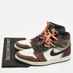 Pre Owned حذاء رياضي اير جوردن جوردن 1 ريترو هاي جلد أخضر/أبيض مقاس 44.5