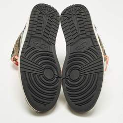 Pre Owned حذاء رياضي اير جوردن جوردن 1 ريترو هاي جلد أخضر/أبيض مقاس 44.5