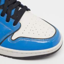 Pre Owned حذاء رياضي إير جوردان أزرق/أسود جلد جوردان 1 ميد يونيفيرسيتي بلو بلاك مقاس 42.5