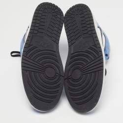 Pre Owned حذاء رياضي إير جوردان أزرق/أسود جلد جوردان 1 ميد يونيفيرسيتي بلو بلاك مقاس 42.5