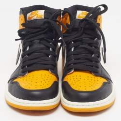 Pre Owned Air Jordans Jordan 1 Retro OG Taxi Size 38.5 Multicolor Leather High Top Sneakers